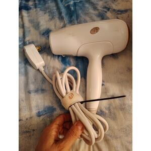 T3 Micro Hair Dryer Model 76800 White Rose Gold Ionic Blow Dryer Tested Works